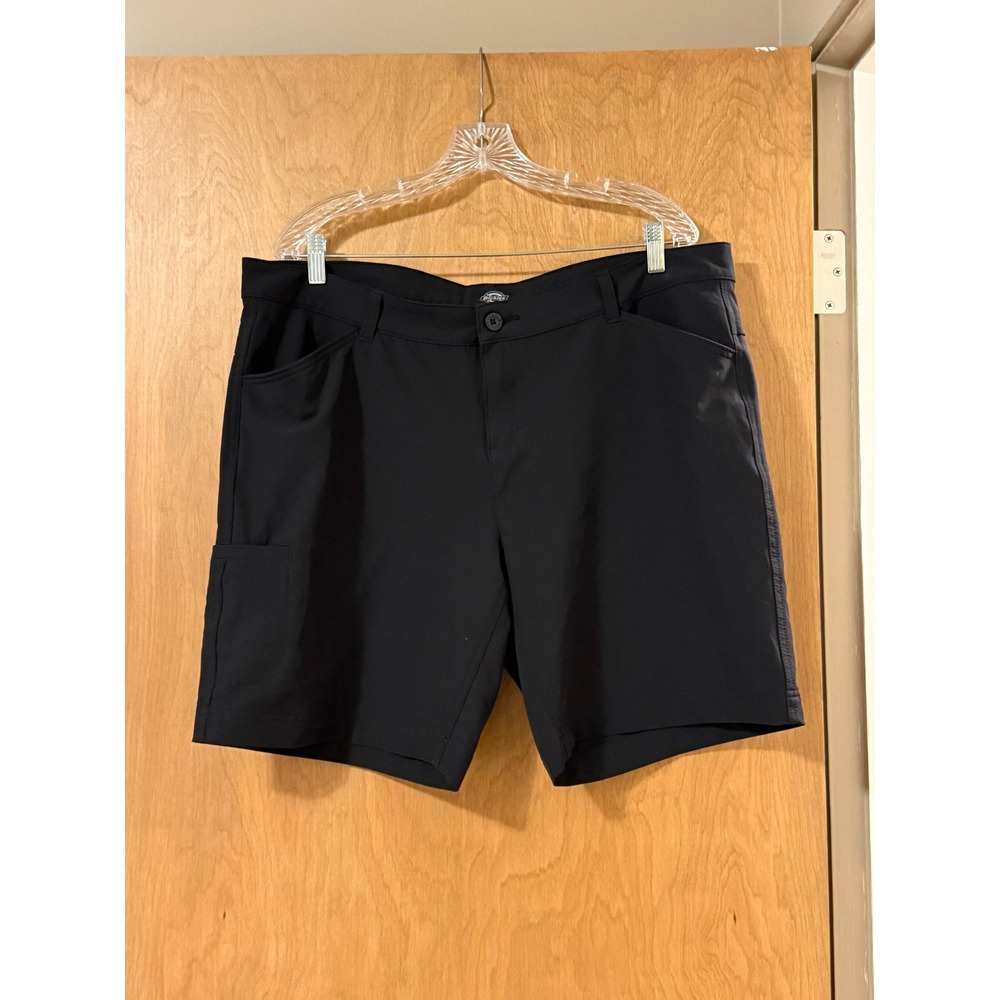 Dickies DPS Dry Stretch Short Womens Size 16 Black Stretch Quick Dry Pockets